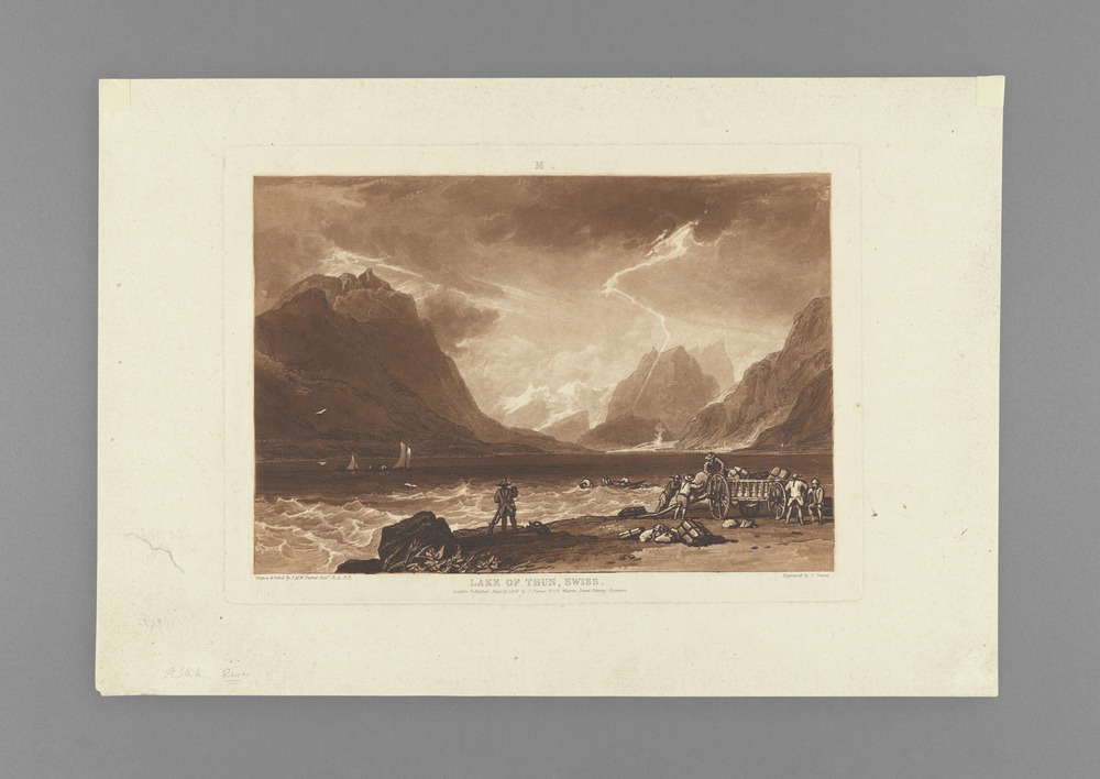 Print titled Lake of Thun, of unknown materials, accession number 1993.23.