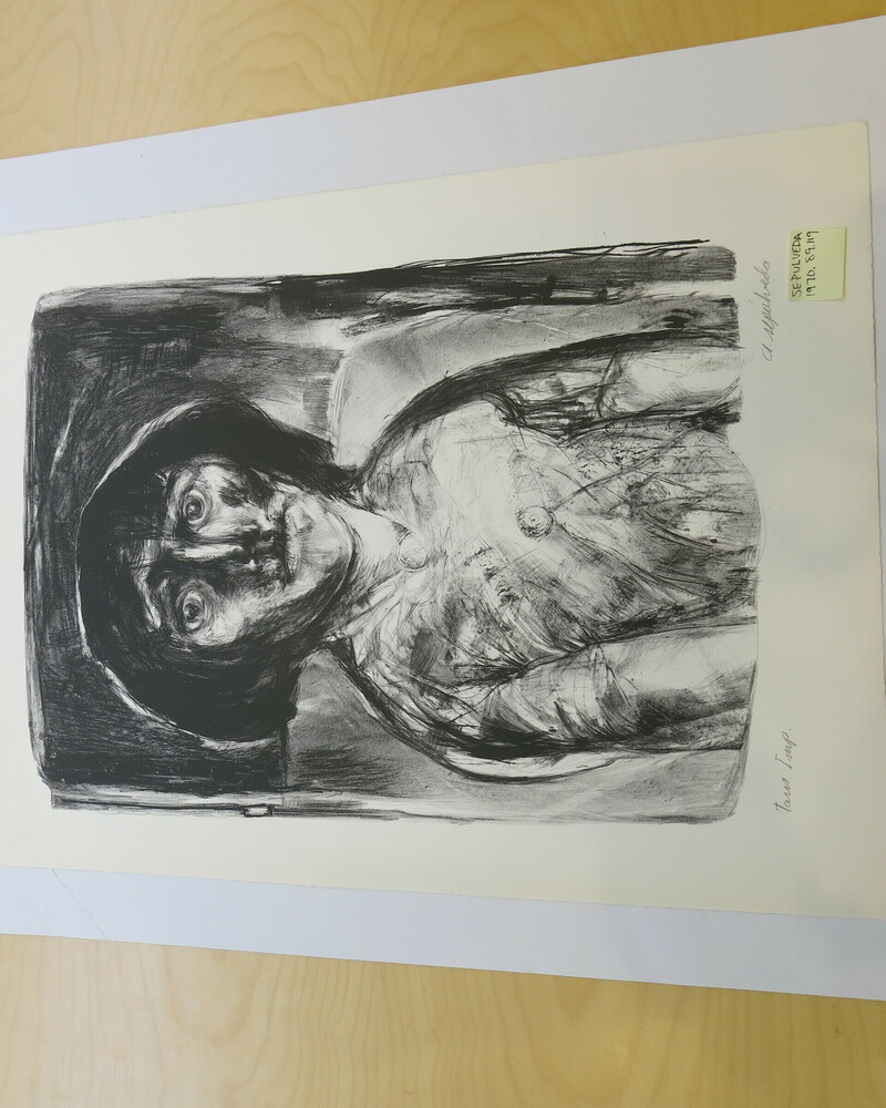 Print 1 of 3 titled Untitled, lithograph, accession number 1970.89.119.