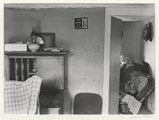 Photograph titled New York State Farm Interior, gelatin silver print, accession number 2000.50.57.