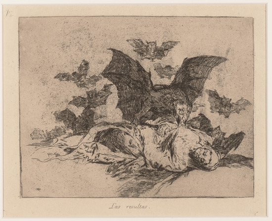 Print titled Las resultas (The consequences), from the series Los desastres de la guerra (The Disasters of War), etching, reinforced with aquatint, accession number 1970.103.72.