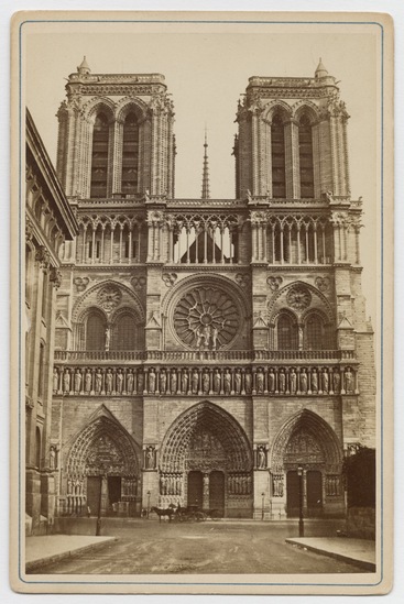 Photograph titled Notre Dame cabinet card, albumen, accession number 2002.43.51.