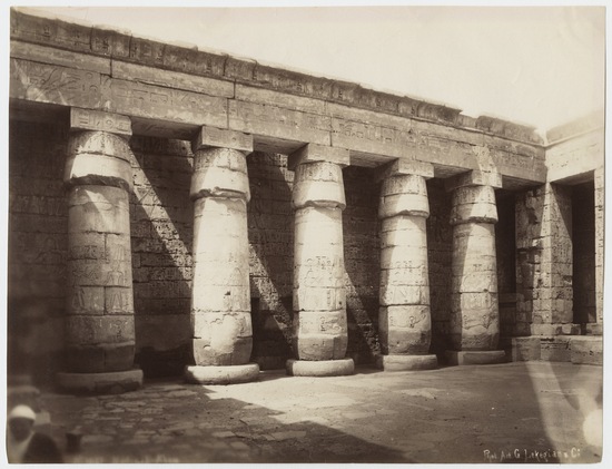 Photograph titled Untitled (Hypostyle Hall), albumen, accession number 2002.43.773.