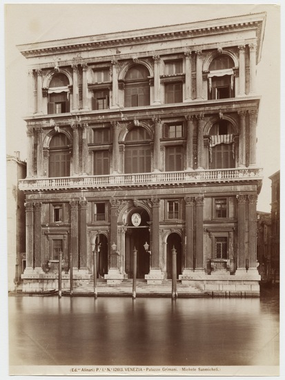 Photograph titled Pe. Ia. No. 12613. Venezia - Palazzo Grimani. (Michele Sanmicheli.), albumen, accession number 2002.43.611.