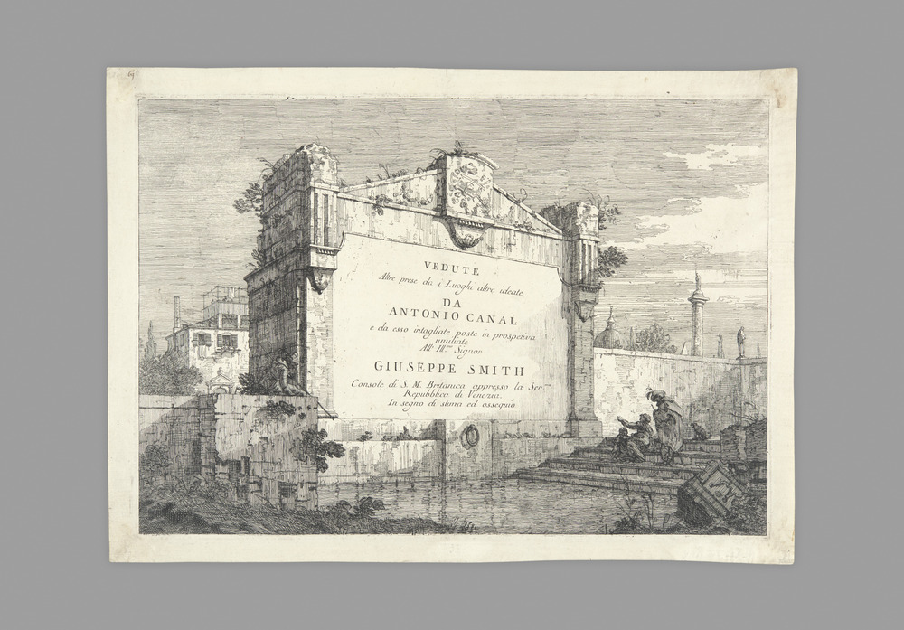 Print titled Title Page for the Vedute, etching, accession number 1971.52.