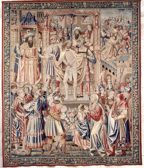 Textile titled Behold the Man (Ecce Homo), wool, accession number 1957.1.