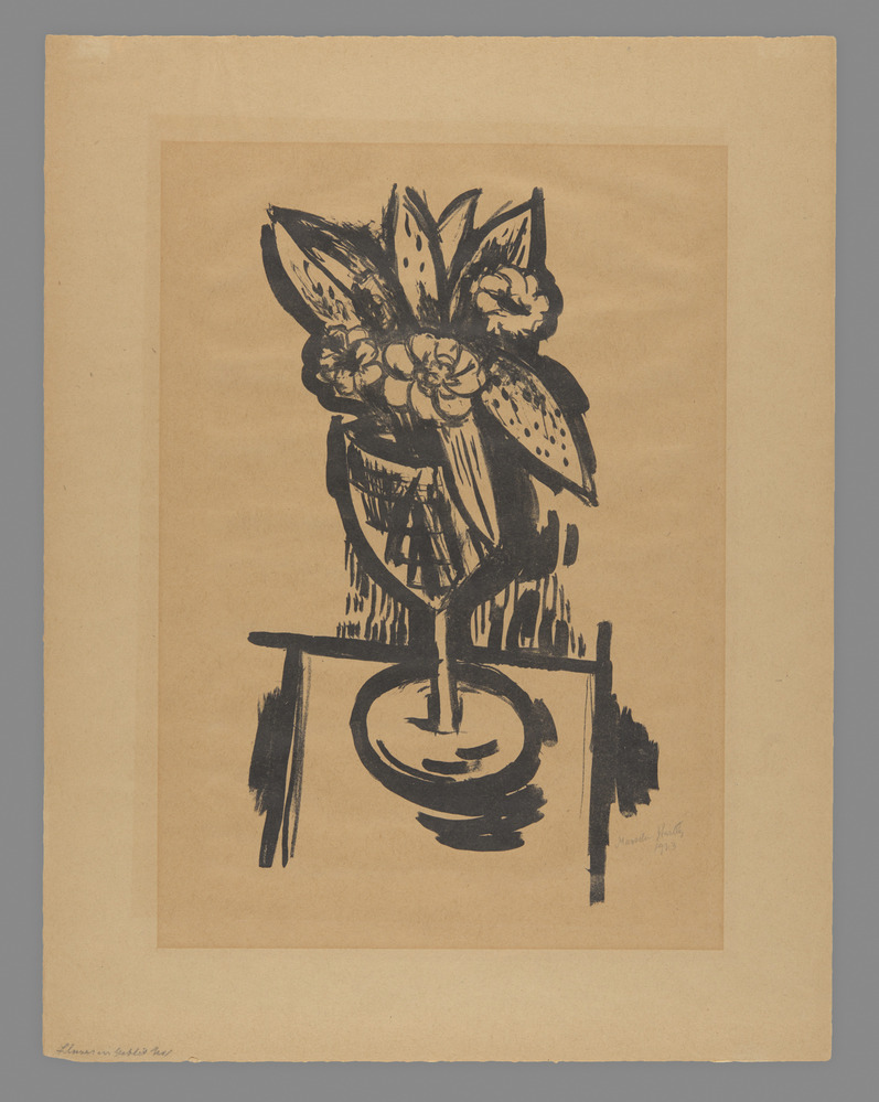 Print titled Flowers in a Goblet, No. 1, lithograph, accession number 1983.3.16.