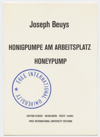 title page (Honigpumpe am Arbeitsplatz, Honeypump, Free International Edition)
