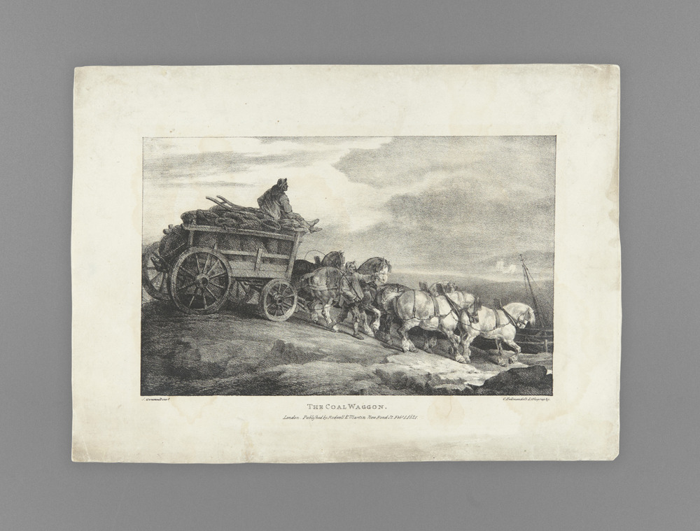 Print titled The Coal Wagon, lithograph, accession number 1983.3.20.