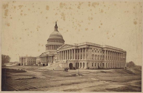 Photograph titled United States Capitol Building, Albumen, accession number 2002.43.18.