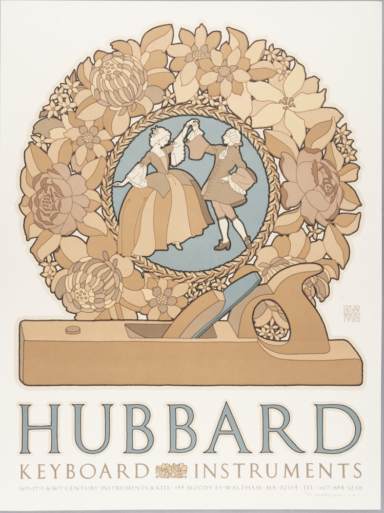 Print titled Hubbard Keyboard Instruments, lithograph, accession number 1997.41.94.