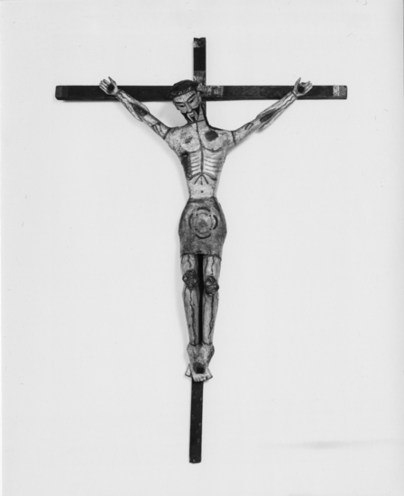 Painting titled Crucifix, tempera on gessoed pine board, accession number 1974.31.