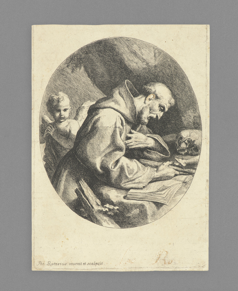 Print titled St. Francis, etching, accession number 1991.22.1.