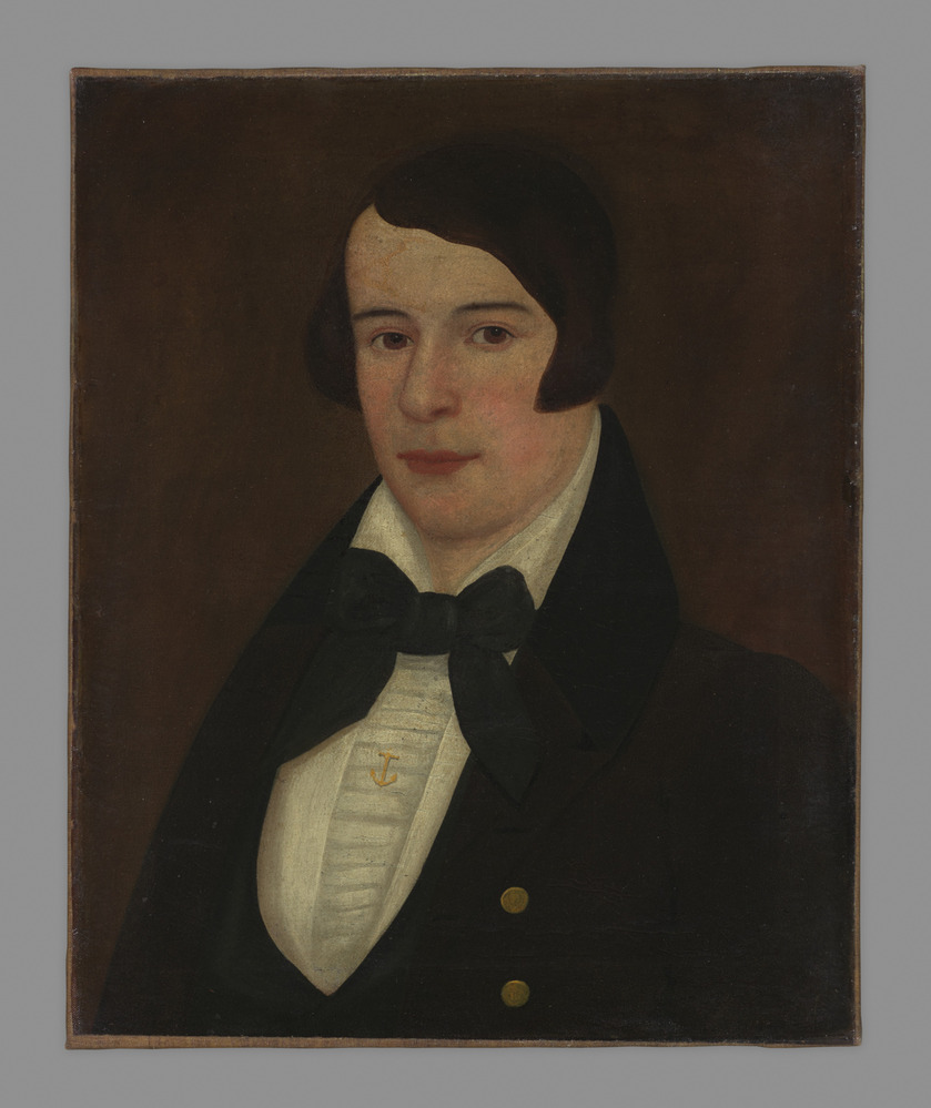 Painting titled A Young Naval Officer, oil on canvas, accession number 1977.13.