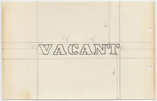 Work on paper titled Letter to Tom Marioni from David R. Smith (Invisible Painting and Sculpture), graphite and marker on cardboard, two-sided, two-hole punched, accession number 1995.46.429.74.