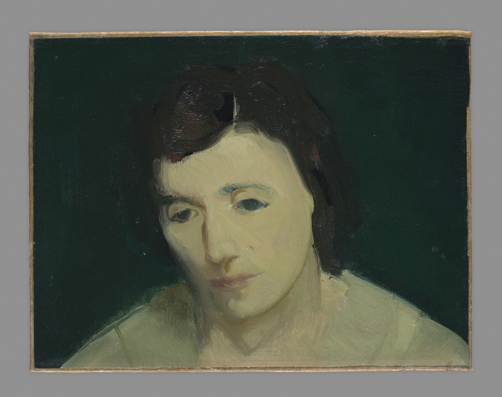 Painting 2 of 2 titled Head of a Woman (Portrait of Ruth Armer), oil on canvas, accession number 1978.6.