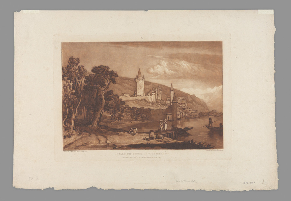 Print titled Ville De Thun, Switzerland, Etching, accession number 1993.24.1.