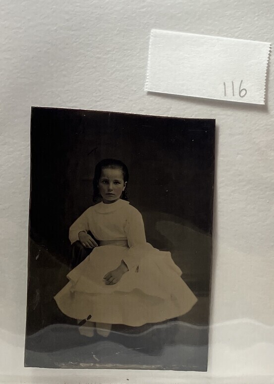 Untitled (Portrait of a Young Girl Wearing a White Dress)