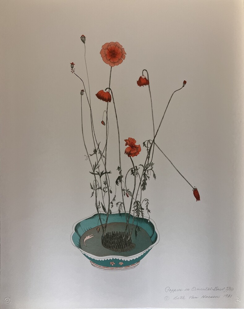 Poppies in Oriental Bowl