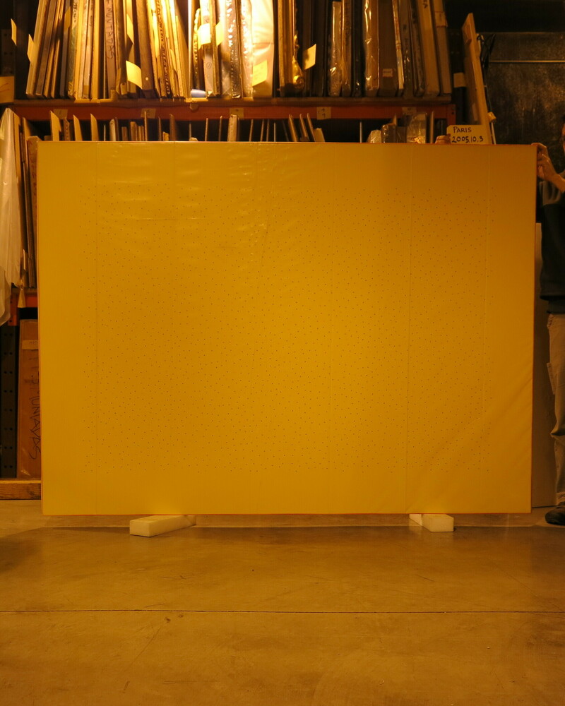 Painting titled Yellow Jack, Acrylic on canvas, accession number 2005.10.3.