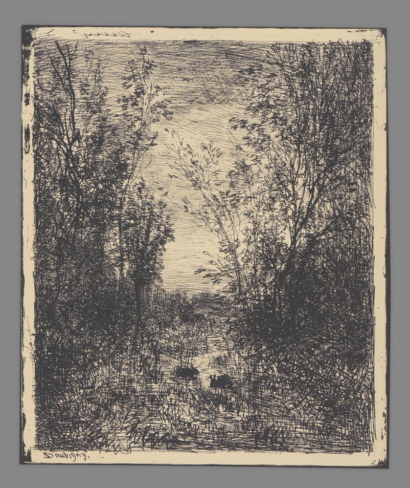 Print titled Le Ruisseau dans la Clairere, cliche-verre, accession number 1971.38.24.