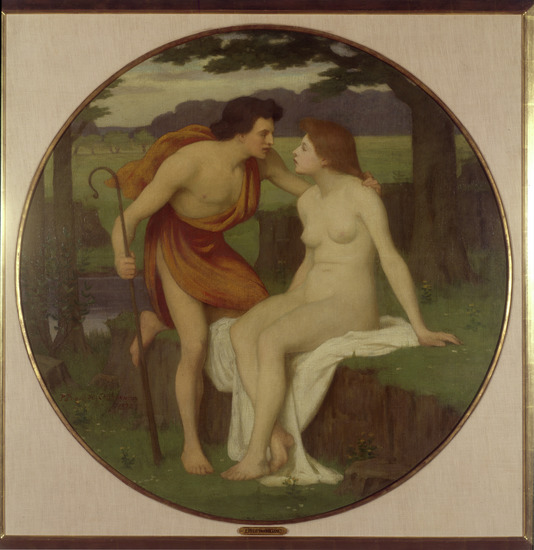 Painting titled Daphnis and Chloe, oil on canvas, accession number 1965.29.