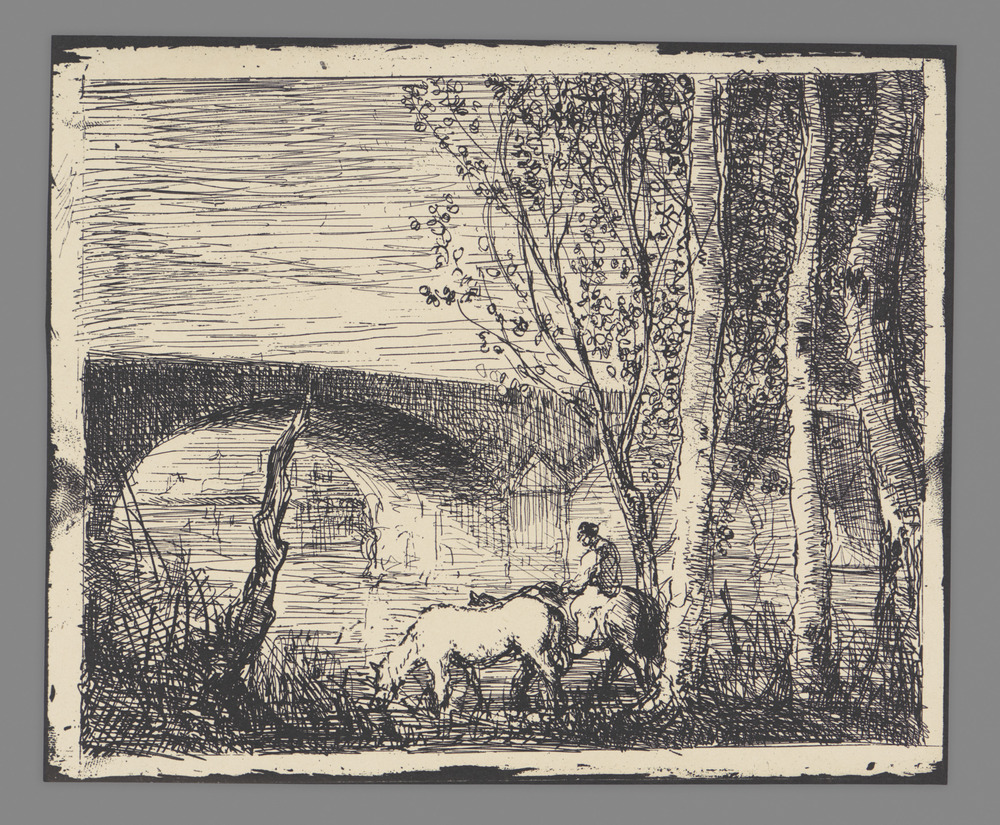 Print titled Le Pont, cliche-verre, accession number 1971.38.23.