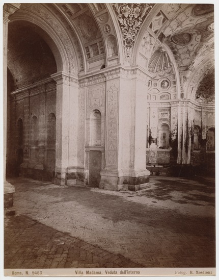 Photograph titled Roma, N. 9463 Villa Madama, Veduta dell'interno, albumen, accession number 2002.43.305.