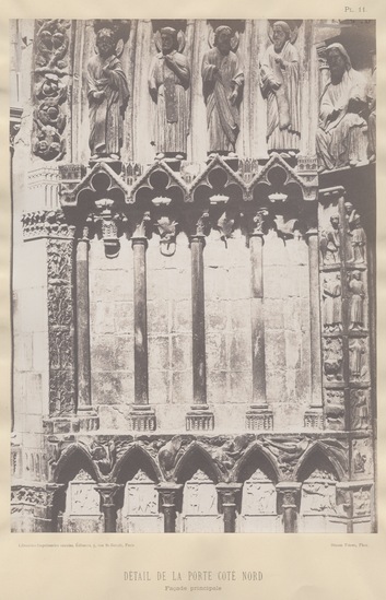 Photograph titled Détail de la Porte Côté Nord (Façade principale), salt print, accession number 2000.50.8.