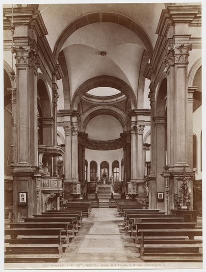 Photograph titled Pe. Ia. No. 13070. Venezia - Chiesa di S. Fantino. L'interno. (Scarpagnino?), albumen, accession number 2002.43.615.
