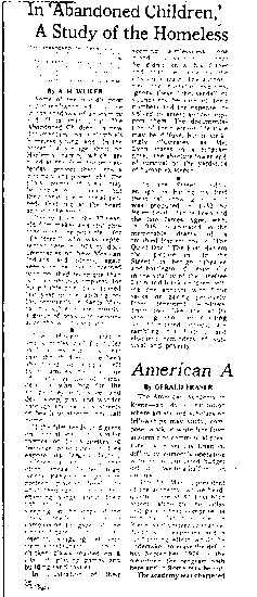review titled In 'Abandoned children', a study of the homeless