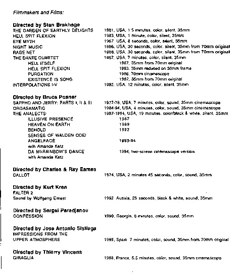 program note page 2 of 16 titled Spirit stream storm, source: Harvard Film Archive