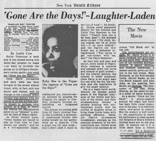 review titled Gone are the days! -- Laughter-laden, source: New York Herald Tribune