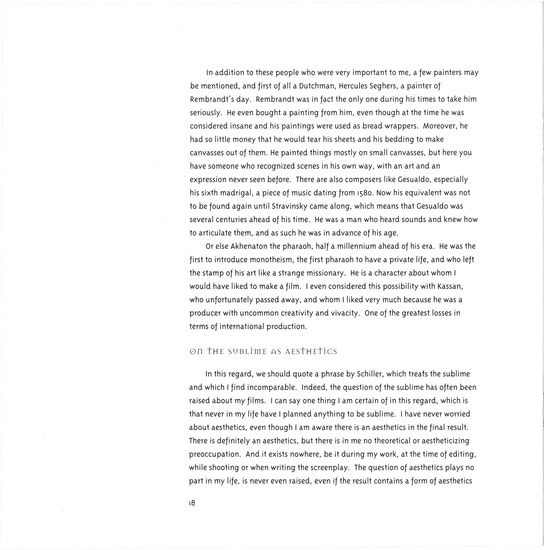 booklet page 19 of 33 titled The great ecstasies of the filmmaker Werner Herzog : a retrospektive 1967-1995, source: Goethe-Institut