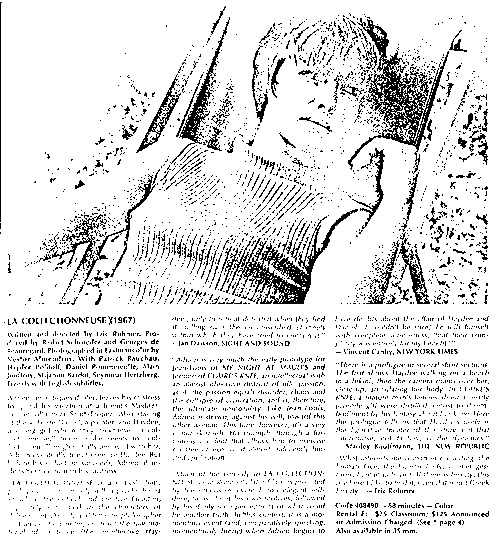 distributor materials titled La collectionneuse