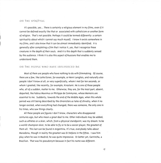 booklet page 18 of 33 titled The great ecstasies of the filmmaker Werner Herzog : a retrospektive 1967-1995, source: Goethe-Institut