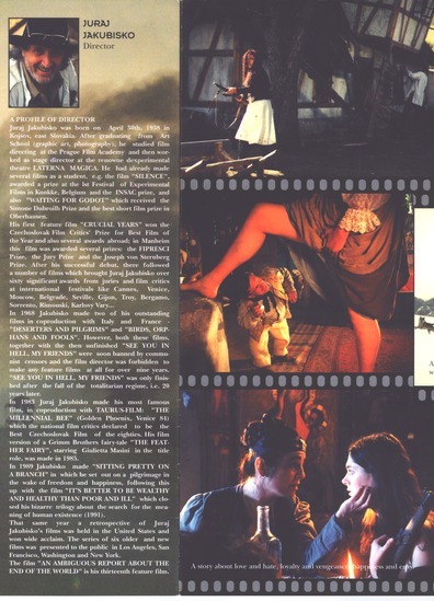 press kit page 10 of 12 titled An ambiguous report about the end of the world, source: J&J Jakubisko Film s.r.o.