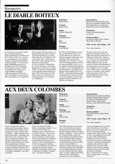 program note page 12 of 20 titled Rétrospective Sacha Guitry, source: Locarno International Film Festival