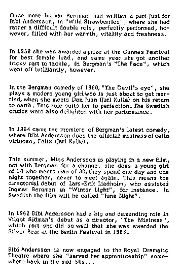 press kit page 22 of 29 titled To say nothing of all these women, source: Svensk Filmindustri