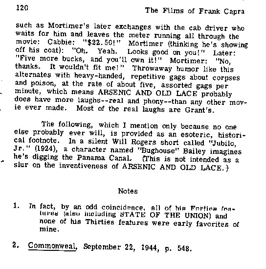 book excerpt page 4 of 4 titled The films of Frank Capra -- excerpt, source: Citadel Press