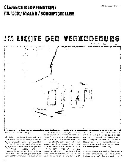 article page 1 of 5 titled Im lichte der veränderung