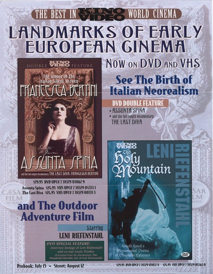 distributor materials page 1 of 2 titled Assunta Spina, source: Kino International Corporation