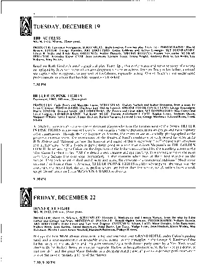 program page 11 of 12 titled The films of George Cukor, source: Pacific Film Archive