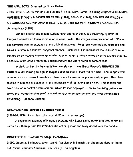 program note page 12 of 16 titled Spirit stream storm, source: Harvard Film Archive