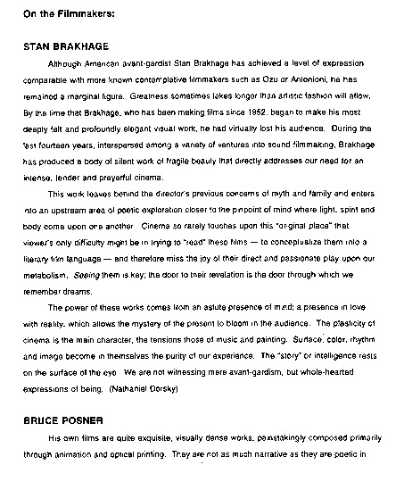 program note page 6 of 16 titled Spirit stream storm, source: Harvard Film Archive