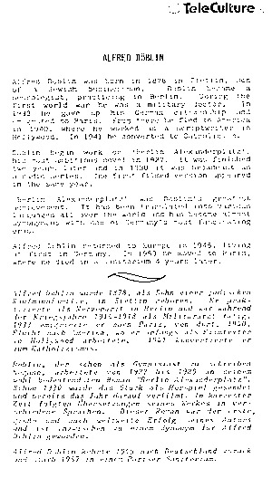 press kit page 21 of 22 titled Berlin Alexanderplatz, source: TeleCulture, Inc.