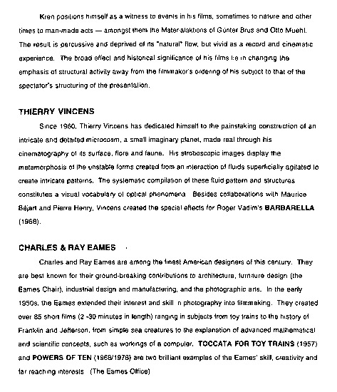 program note page 9 of 16 titled Spirit stream storm, source: Harvard Film Archive