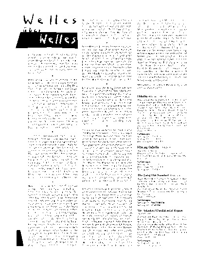 article titled Welles über Welles