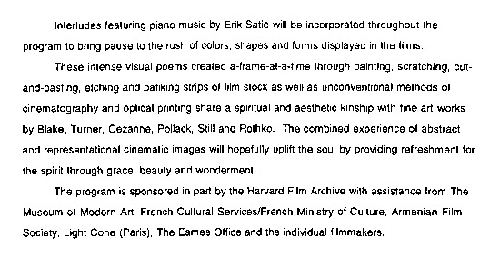 program note page 5 of 16 titled Spirit stream storm, source: Harvard Film Archive