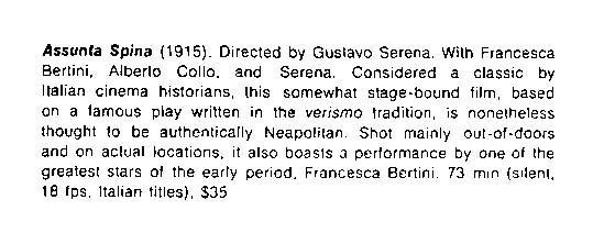 distributor materials titled Assunta Spina