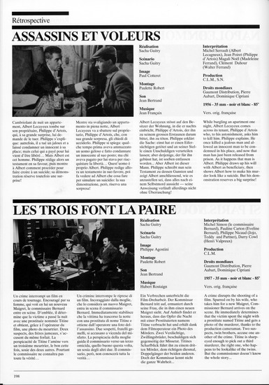 program note page 18 of 20 titled Rétrospective Sacha Guitry, source: Locarno International Film Festival